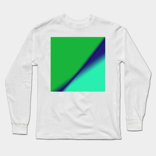 GREEN BLUE TEXTURE ART Long Sleeve T-Shirt